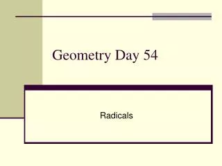 Geometry Day 54