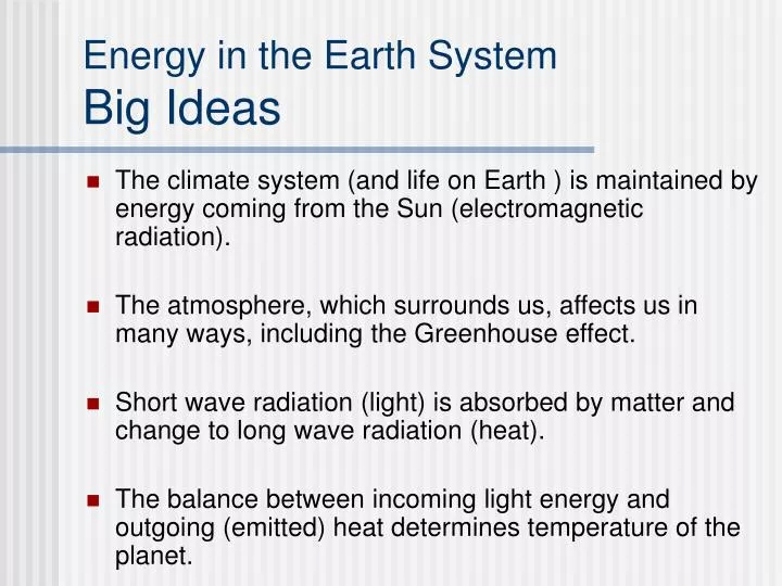 energy in the earth system big ideas