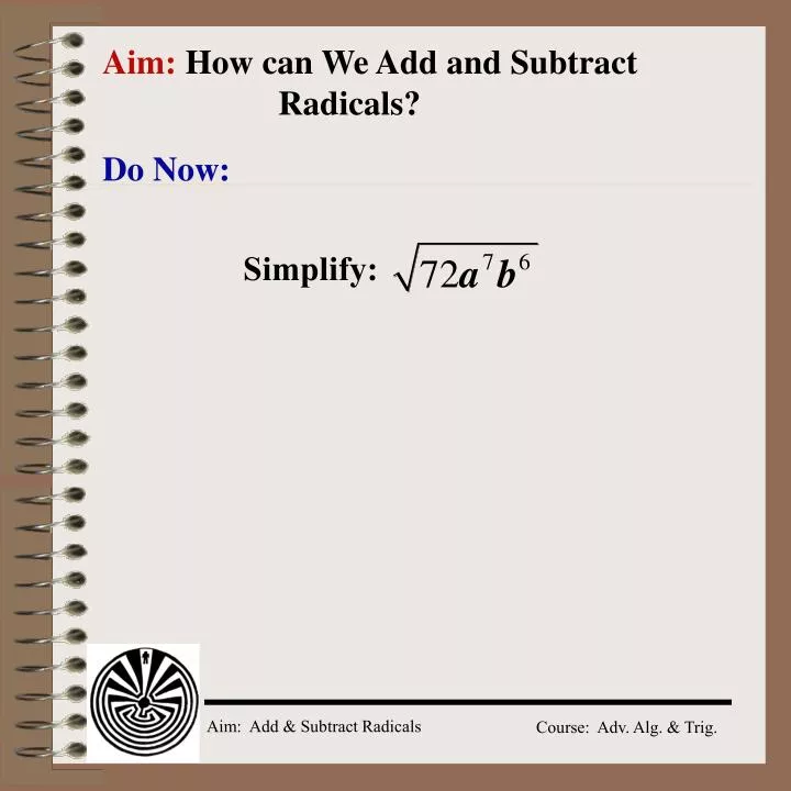 aim how can we add and subtract radicals
