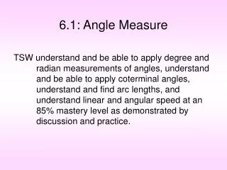 6.1: Angle Measure