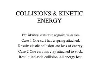 collisions kinetic energy