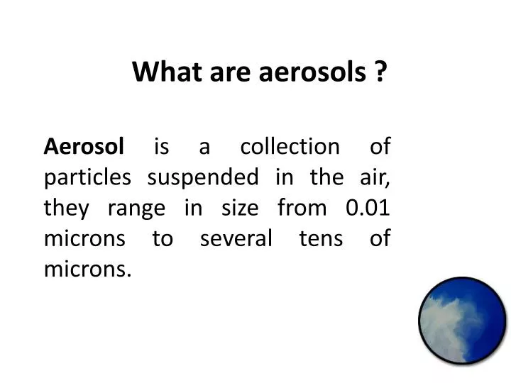 what are aerosols