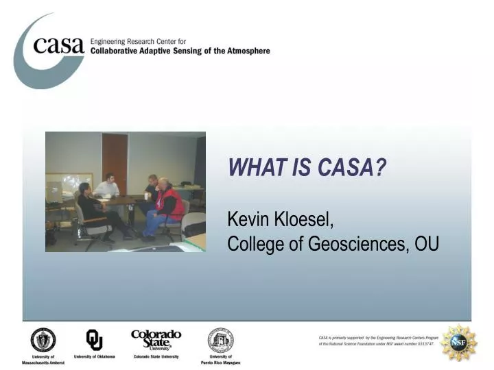 what is casa kevin kloesel college of geosciences ou
