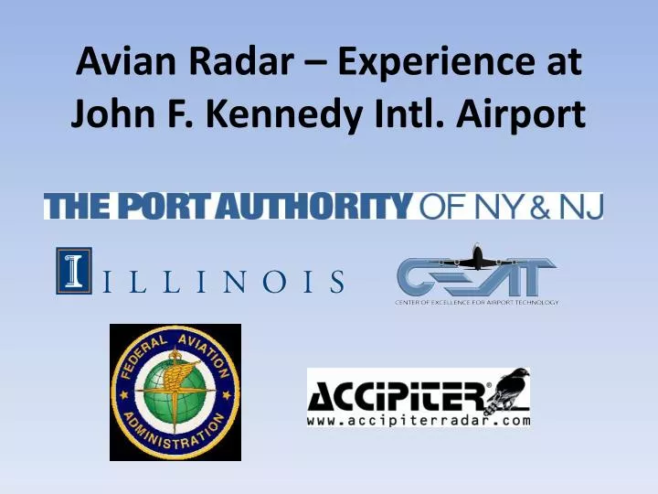 avian radar experience at john f kennedy intl airport