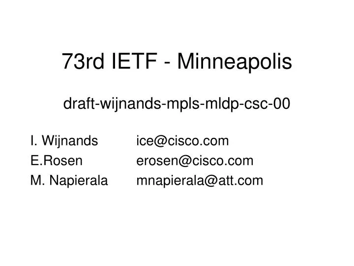 73rd ietf minneapolis