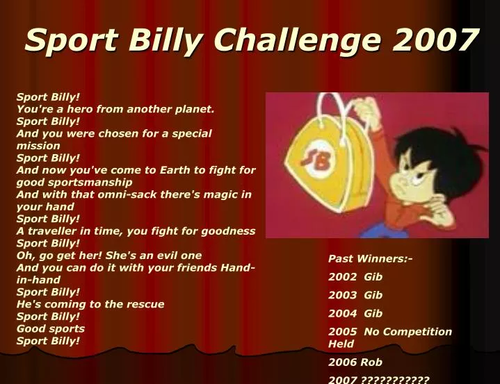 sport billy challenge 2007