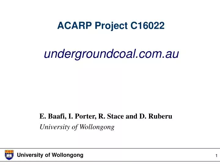 acarp project c16022 undergroundcoal com au