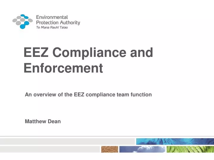 eez compliance and enforcement