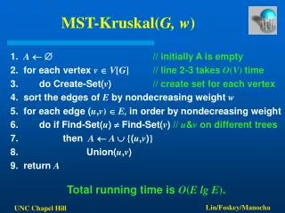 MST-Kruskal( G, w )