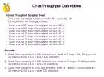 Citrus Throughput Calculation for Revenue Maximization Planning - slide 1