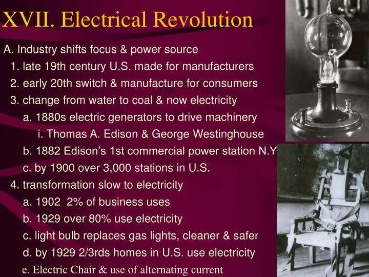 xvii electrical revolution