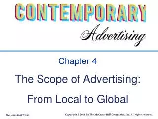 Chapter 4 The Scope of Advertising: From Local to Global