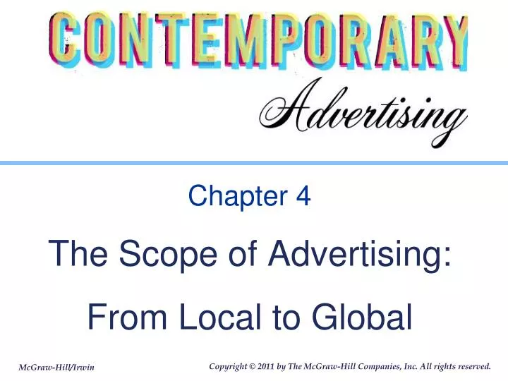 chapter 4 the scope of advertising from local to global