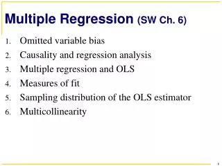 Multiple Regression (SW Ch. 6)