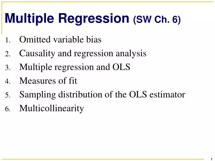 multiple regression sw ch 6