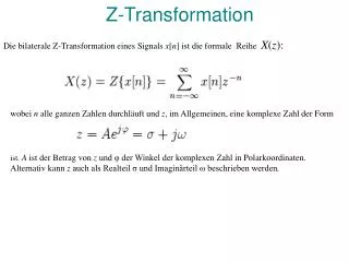 Z-Transformation