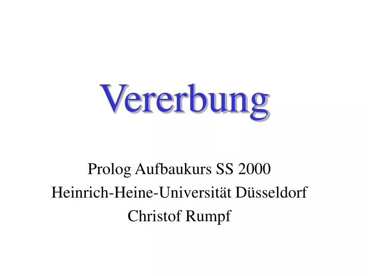 vererbung