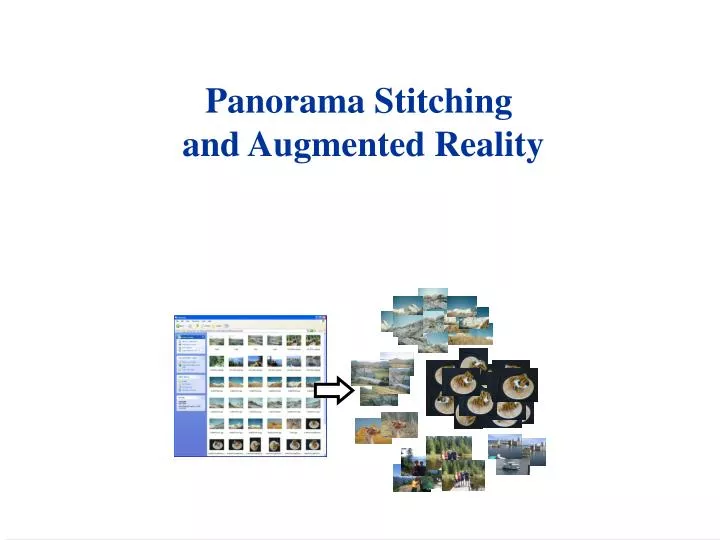 panorama stitching and augmented reality