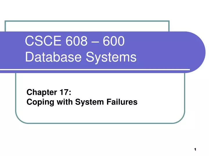csce 608 600 database systems
