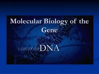 Molecular Biology of the Gene