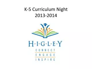 K-5 Curriculum Night 2013-2014