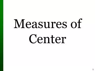 measures of center