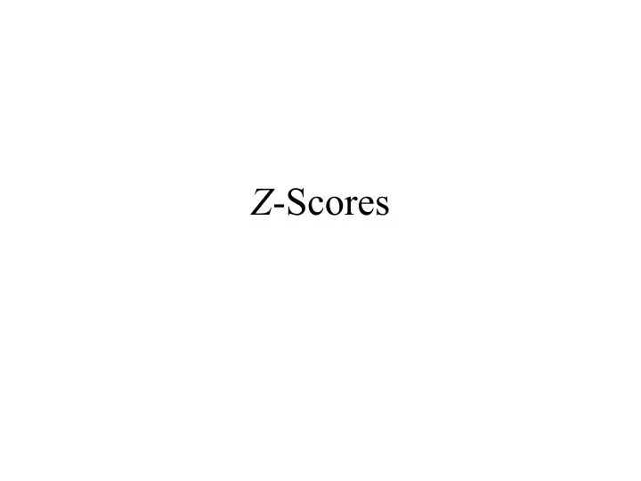 z scores