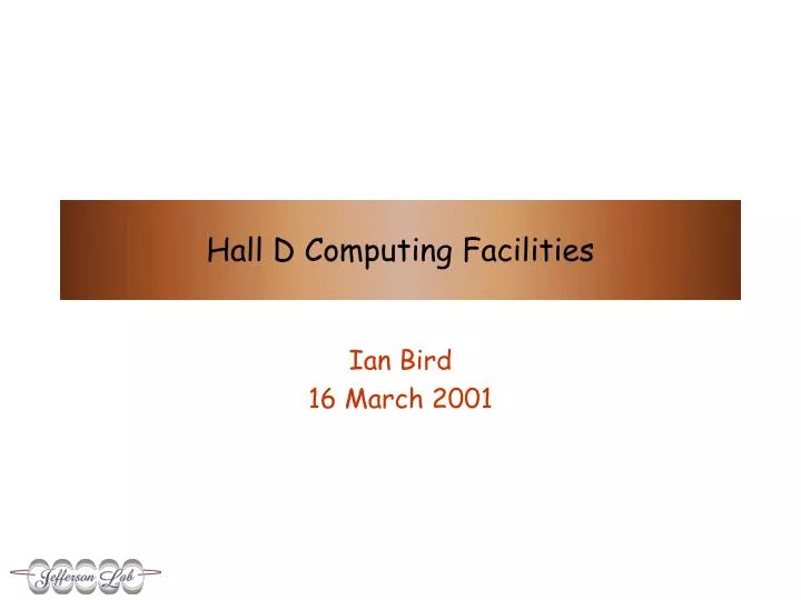hall d computing facilities