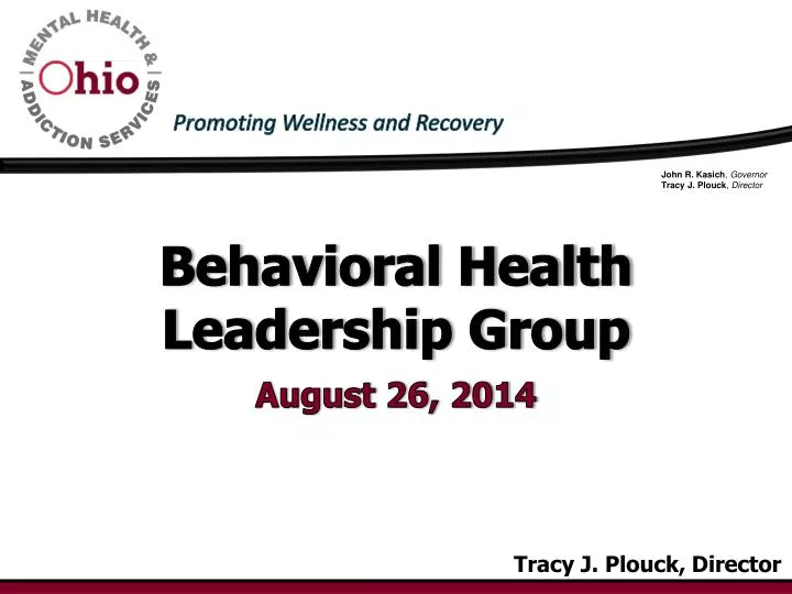 behavioral health leadership group august 26 2014