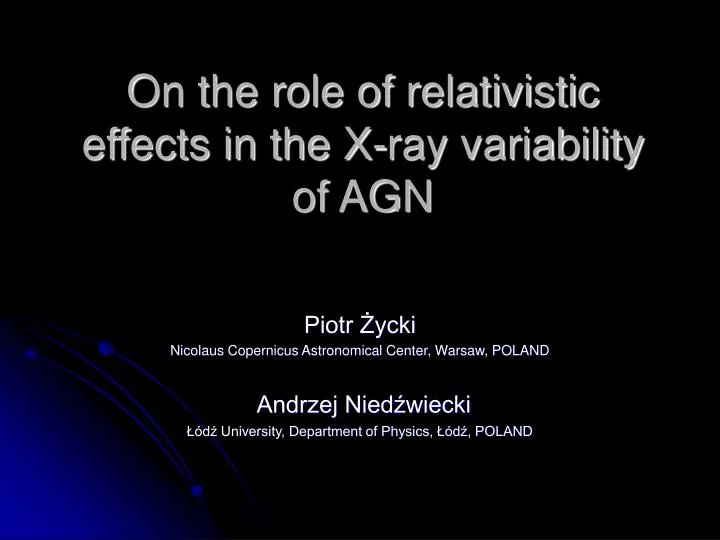 on the role of relativistic effects in the x ray variability of agn