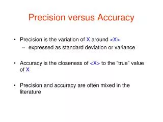 Precision versus Accuracy