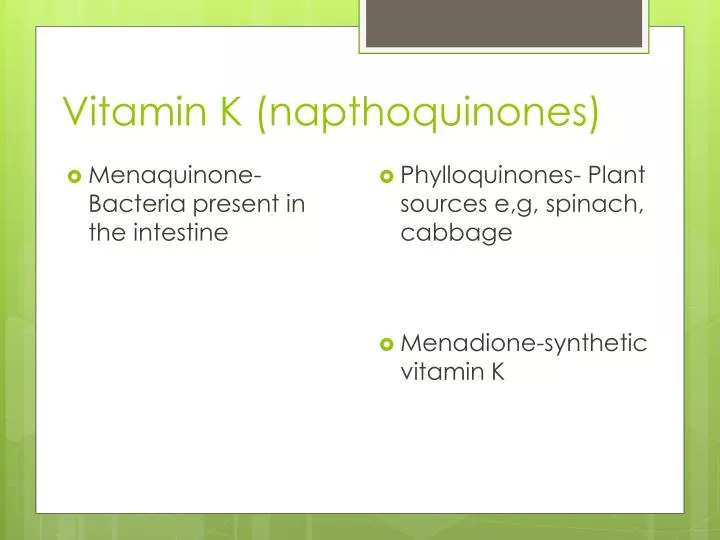 vitamin k napthoquinones