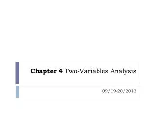 Chapter 4 Two-Variables Analysis