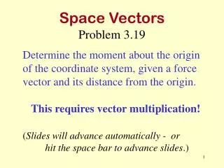 Space Vectors Problem 3.19