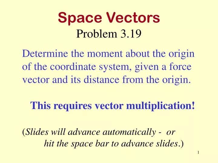 space vectors problem 3 19