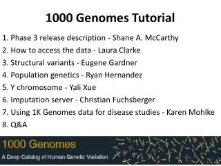 1000 Genomes Tutorial