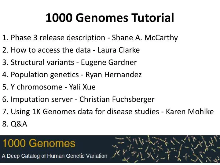 1000 genomes tutorial
