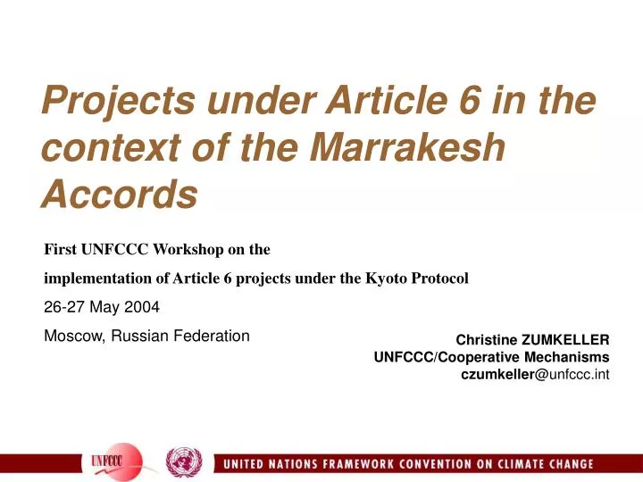 projects under article 6 in the context of the marrakesh accords