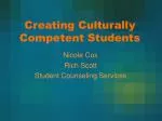 Creating Culturally Competent Students