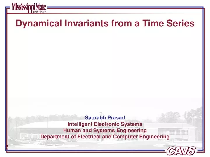 dynamical invariants from a time series