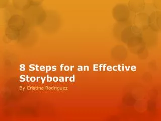 8 Steps for an Effective Storyboard