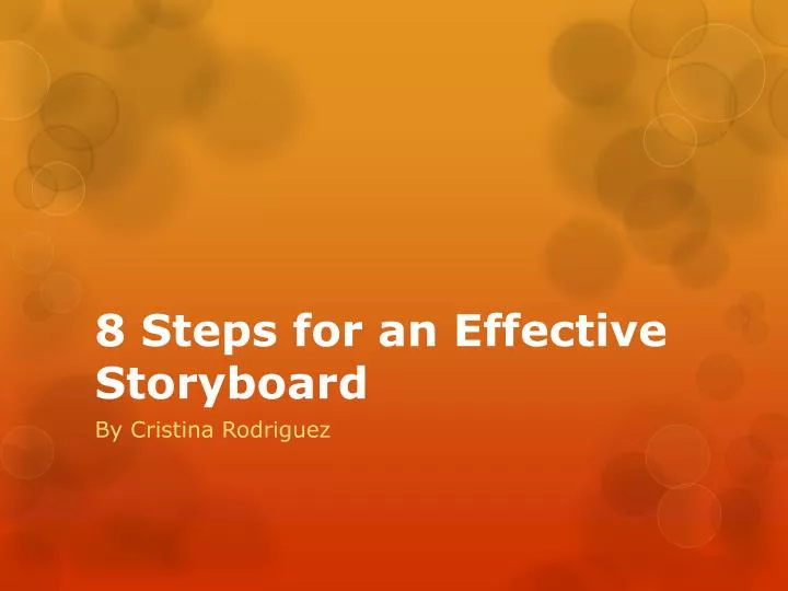 8 steps for an effective storyboard