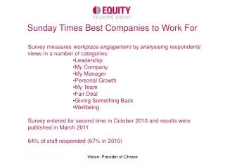 Sunday Times Best Companies to Work For