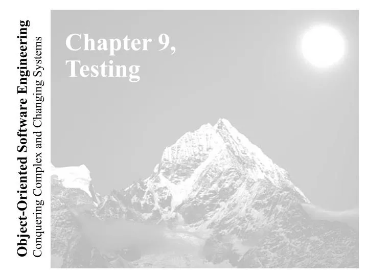 chapter 9 testing