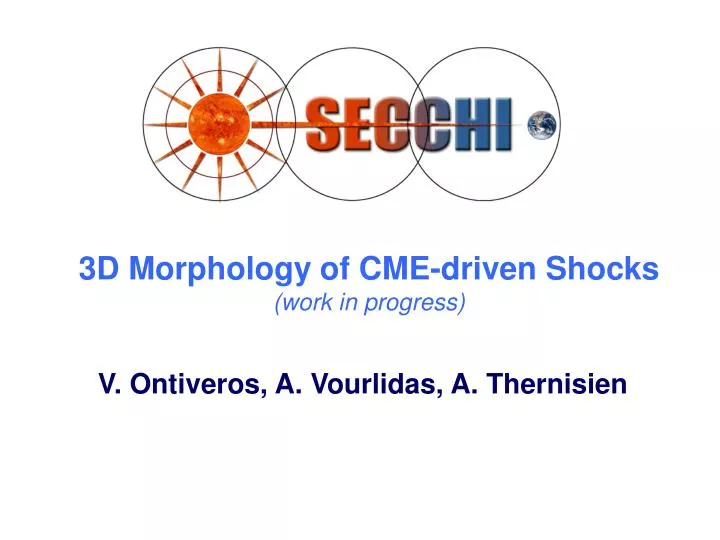 3d morphology of cme driven shocks work in progress
