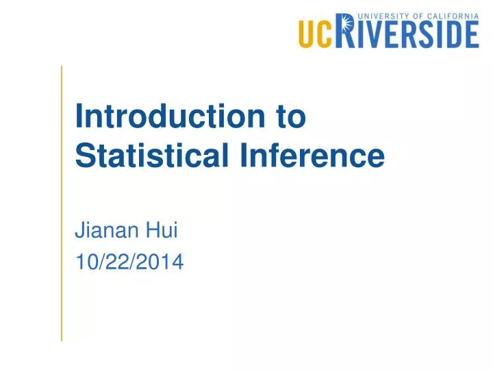 introduction to statistical inference