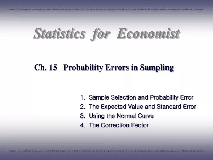 ch 15 probability errors in sampling
