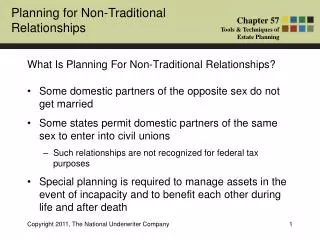 What Is Planning For Non-Traditional Relationships?