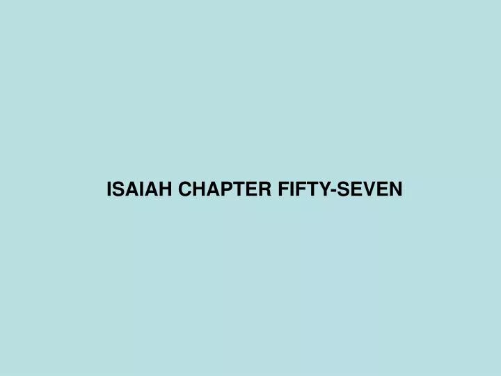 isaiah chapter fifty seven