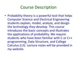 Course Description